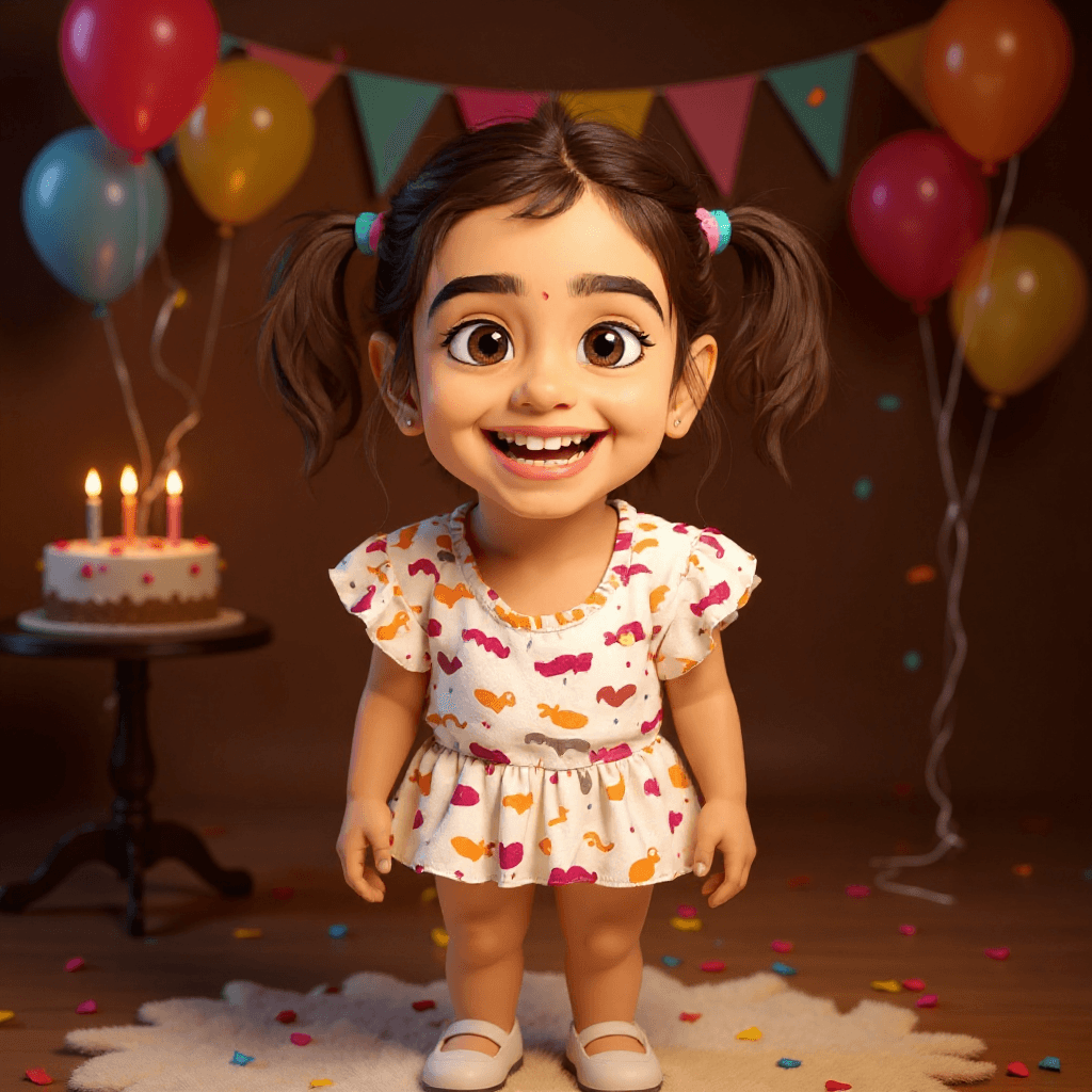 birthday-girl as a storybook character