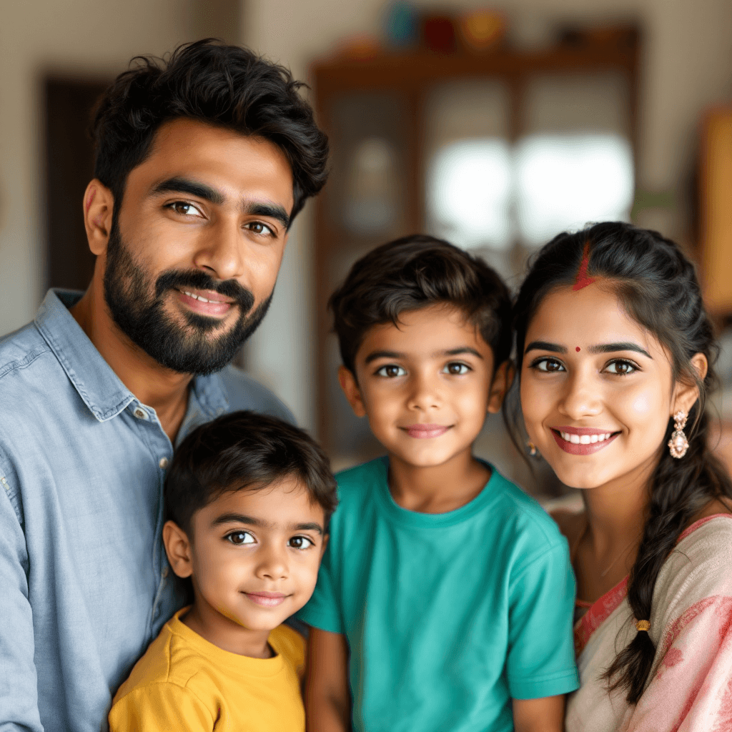 The family photo behind Hamari Diwali
