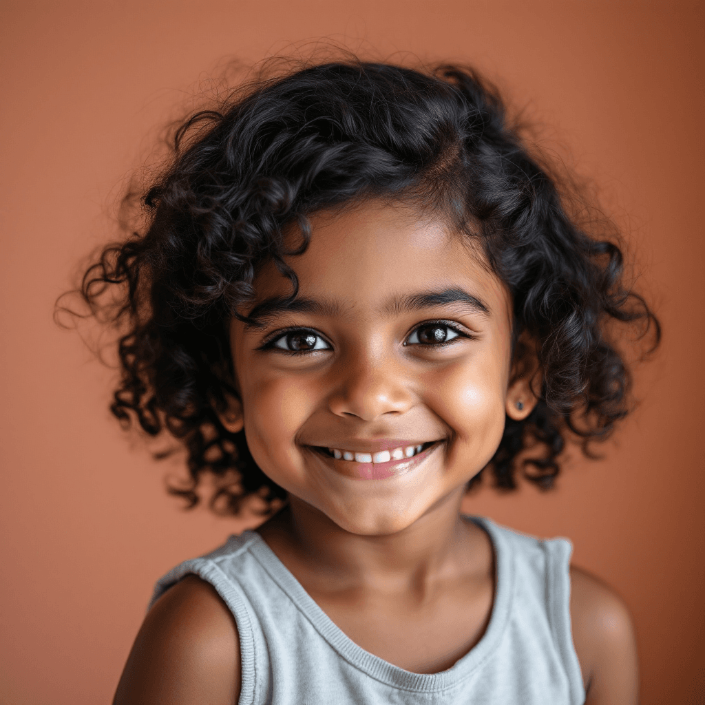 A candid photo of a young girl