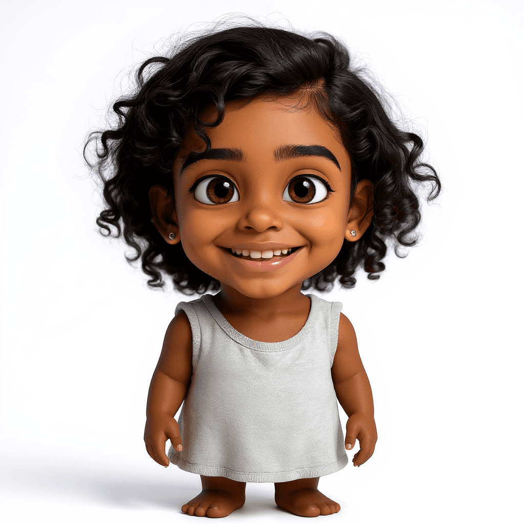 The child turned into a 3D character