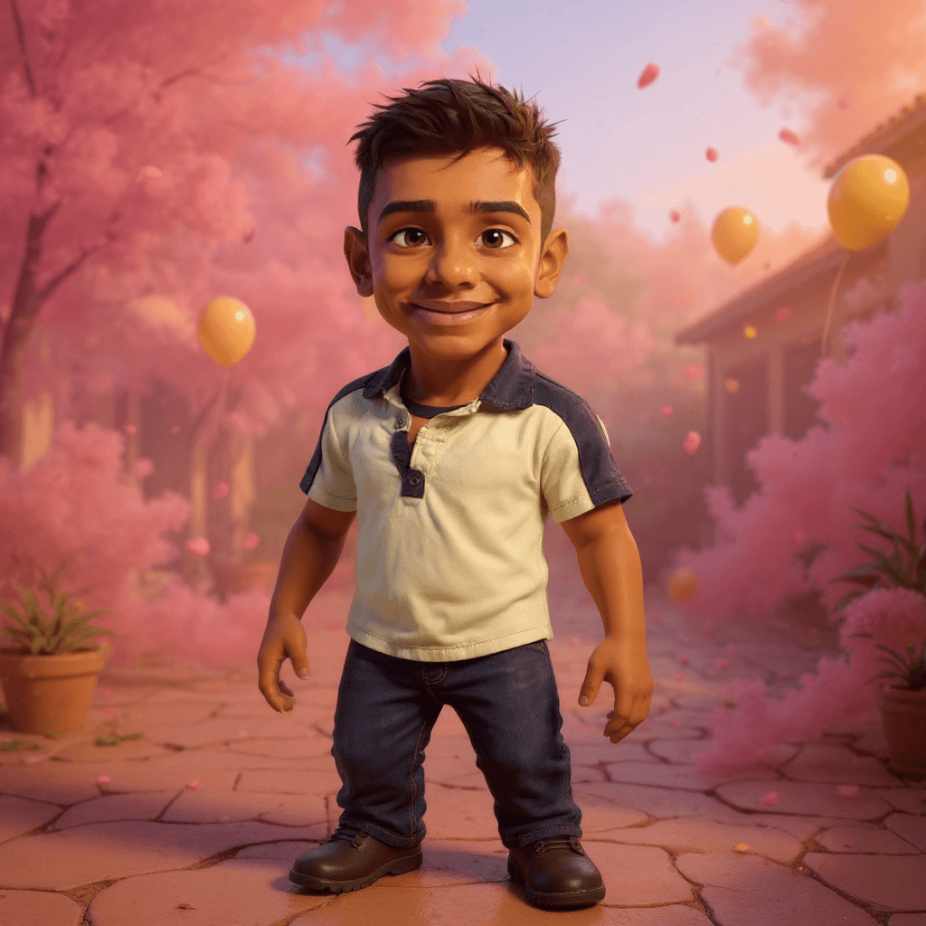 holi-boy as a storybook character